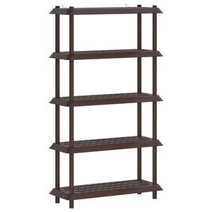 vidaXL Unit&agrave; di scaffalatura 5 livelli 100 x 40 x 177 cm PP Marrone