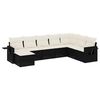vidaXL Set Divani da Giardino con Cuscini 8 pz Nero in Polyrattan