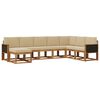 vidaXL Set di divani da esterno con cuscino 8 pcs Naturale e Beige