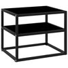 322852 vidaXL Console Table Black 50x40x40 cm Tempered Glass