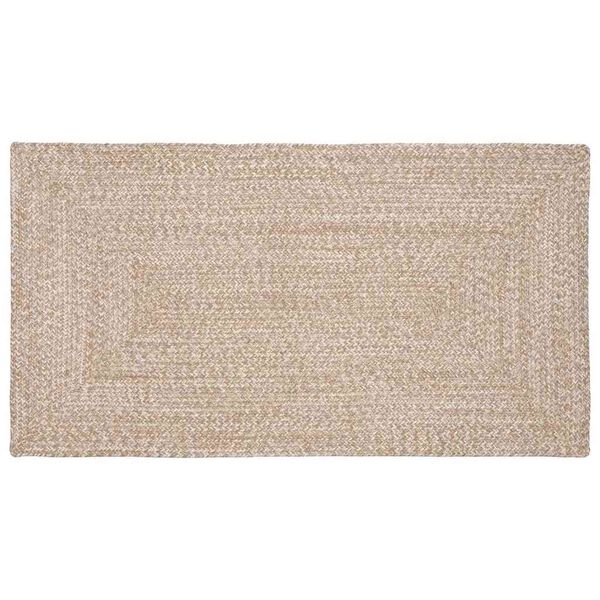 vidaXL Tappeto Naturale e bianco 60 x 110 cm Juta