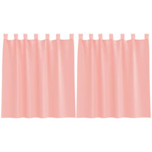 vidaXL Tende in Voile con Passanti 2 pz Rosa 140x140 cm