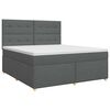 vidaXL Letto box spring con materasso Grigio Scuro 140 x 190 cm
