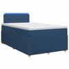 vidaXL Letto box spring con materasso Blu 120 x 200 cm Tessuto