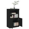 vidaXL Credenza con Luci LED Nera 60,5x37x100 cm
