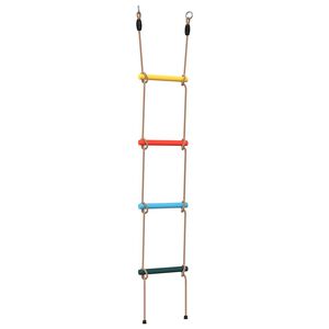 vidaXL Scala di Corda per Bambini con 4 Pioli Multicolore