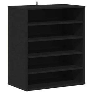 vidaXL Scarpiera Nera 60x35x70 cm in Truciolato