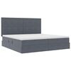 vidaXL Letto con contenitore e materasso Grigio scuro 200 x 200 cm