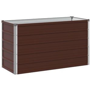 vidaXL Letto rialzato da giardino Marrone 100 x 40 x 55 cm
