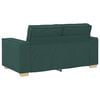 vidaXL Divano 3 pcs Verde Scuro 220 x 80 x 84 cm Tessuto misto lino