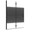 vidaXL Pannello Doccia Pieghevole in ESG 100x140 cm Nero