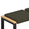 vidaXL Cuscino per panchina 4 pz Tessuto scamosciato sintetico