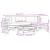 vidaXL Set Divani Giardino 5 pz con Cuscini Legno Massello di Douglas
