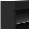 vidaXL Credenza con Luci LED Nera 162x37x67 cm