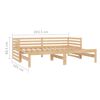 vidaXL Dormeuse Estraibile 2x(90x200) cm in Legno Massello di Pino