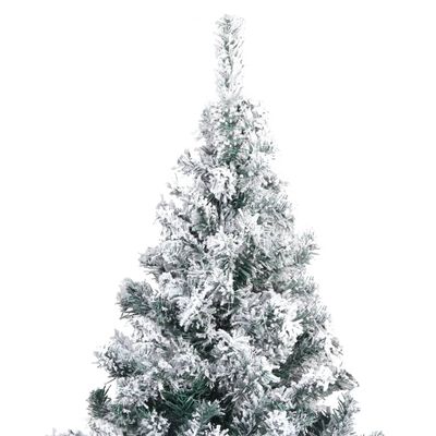 vidaXL Albero di Natale Artificiale con Neve Fioccata Verde 180 cm PVC