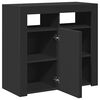 vidaXL Credenza con Luci LED Nera 80x35x75 cm