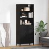 vidaXL Credenza Rovere Nero 69,5 x 34 x 180 cm Legno multistrato