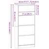 vidaXL Mobile per scarpe con porta Legno vecchio 80 x 21 x 163,5 cm