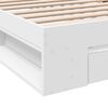 vidaXL Giroletto con Cassetto Bianco 100x200 cm in Legno Multistrato