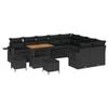 vidaXL Set Divano da Giardino 12 pz Nero polyrattan