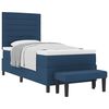 vidaXL Letto a molle con testiera Blu 90 x 200 cm Tessuto