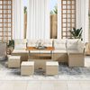 vidaXL Set Divano da Giardino con cuscino 10 pcs Beige polyrattan
