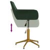 vidaXL Sedie da Pranzo Girevoli 4 pz Verde Scuro in Velluto