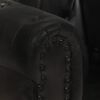 vidaXL Poltrona Chesterfield Nera in Vera Pelle