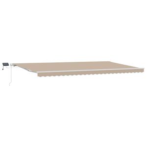 vidaXL Tenda retrattile Beige 600 &times; 300 cm Tessuto e Alluminio