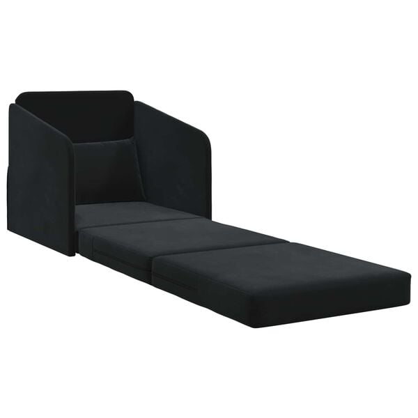 vidaXL Divano letto Nero 65 x 80 x 83 cm Velluto