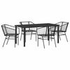 vidaXL Set da Pranzo per Giardino 5 pcs Nero polyrattan