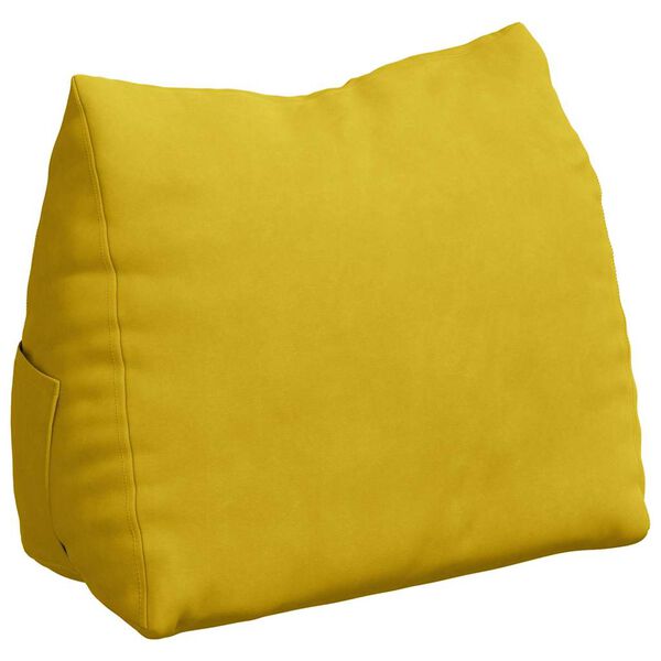vidaXL Cuscino per Schiena Giallo 45 x 20 x 35 cm Tessuto in Cords