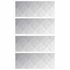vidaXL Gradini per Scale 4 pz 50 x 20 cm Argento Alluminio