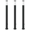 vidaXL Lampioni a colonnina con presa elettrica 3 pz 110 cm Acciaio Inox IP44