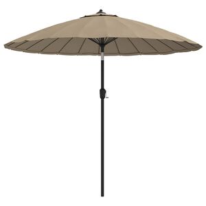 vidaXL Ombrellone da Esterni con Palo in Alluminio 250 cm Grigio Talpa