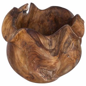 vidaXL Portafrutta JEPARA Marrone Teak &Oslash; 35 cm
