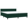 vidaXL Letto a Molle con Materasso e LED Verde Scuro 180x220 cm Velluto