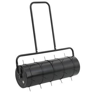 vidaXL Rullo da Giardino trainabile con Aeratore a Morsetti 63 L Ferro e Acciaio