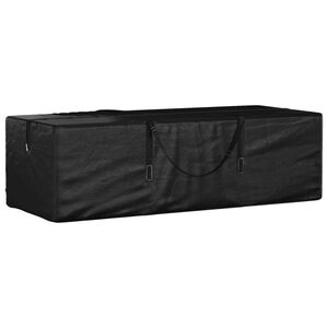 vidaXL Borsa Porta Cuscini da Giardino Nera 135x40x55 cm Polietilene