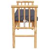 vidaXL Panchina da giardino con cuscino Marrone 110 x 38 x 65cm Bambù