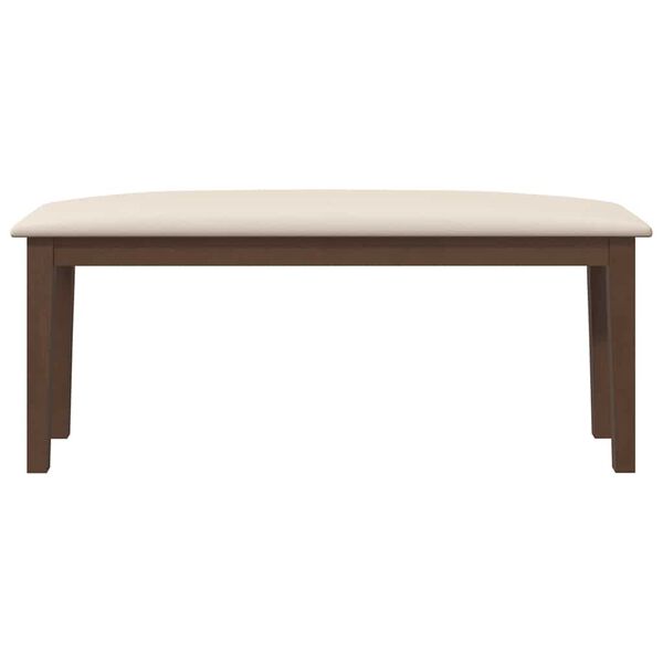 vidaXL Panca 110 cm Marrone in Legno Massello di Hevea