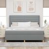 vidaXL Letto a molle con materasso Grigio chiaro 180 x 200 cm Tessuto