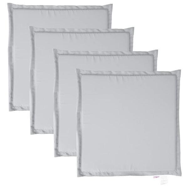 vidaXL Imbottitura per Seduta Giardino 4pz Grigio Chiaro 45x45x2 cm