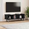 vidaXL Supporto TV Rovere Nero 100 x 35 x 35 cm Legno multistrato