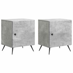 vidaXL Armadio da Notte 2 pcs Grigio Cemento 43 x 34,5 x 50 cm