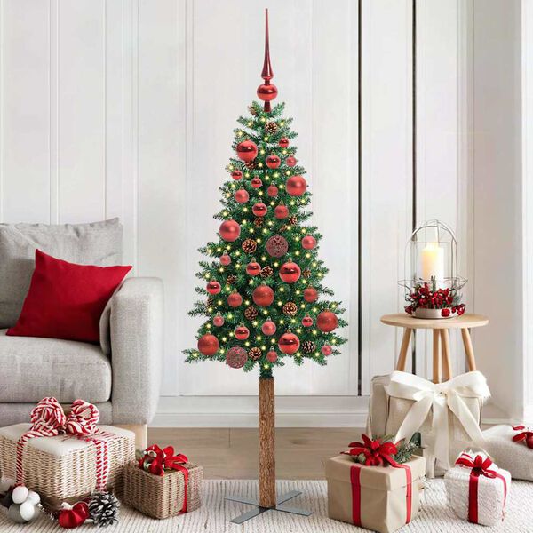 vidaXL Albero di Natale snodato con 150 LED con supporto Verde 150 cm