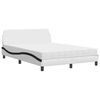 vidaXL Letto con Materasso Dover Bianco e Nero 140x200 cm in Similpelle