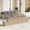 vidaXL Set Divano da Giardino 8 pcs Beige e grigio polyrattan