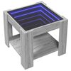 vidaXL Tavolino Salotto con LED Grigio Sonoma 53x53x45 cm Multistrato